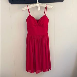 Red Flowy Semi Formal Dress • Mystic • Small